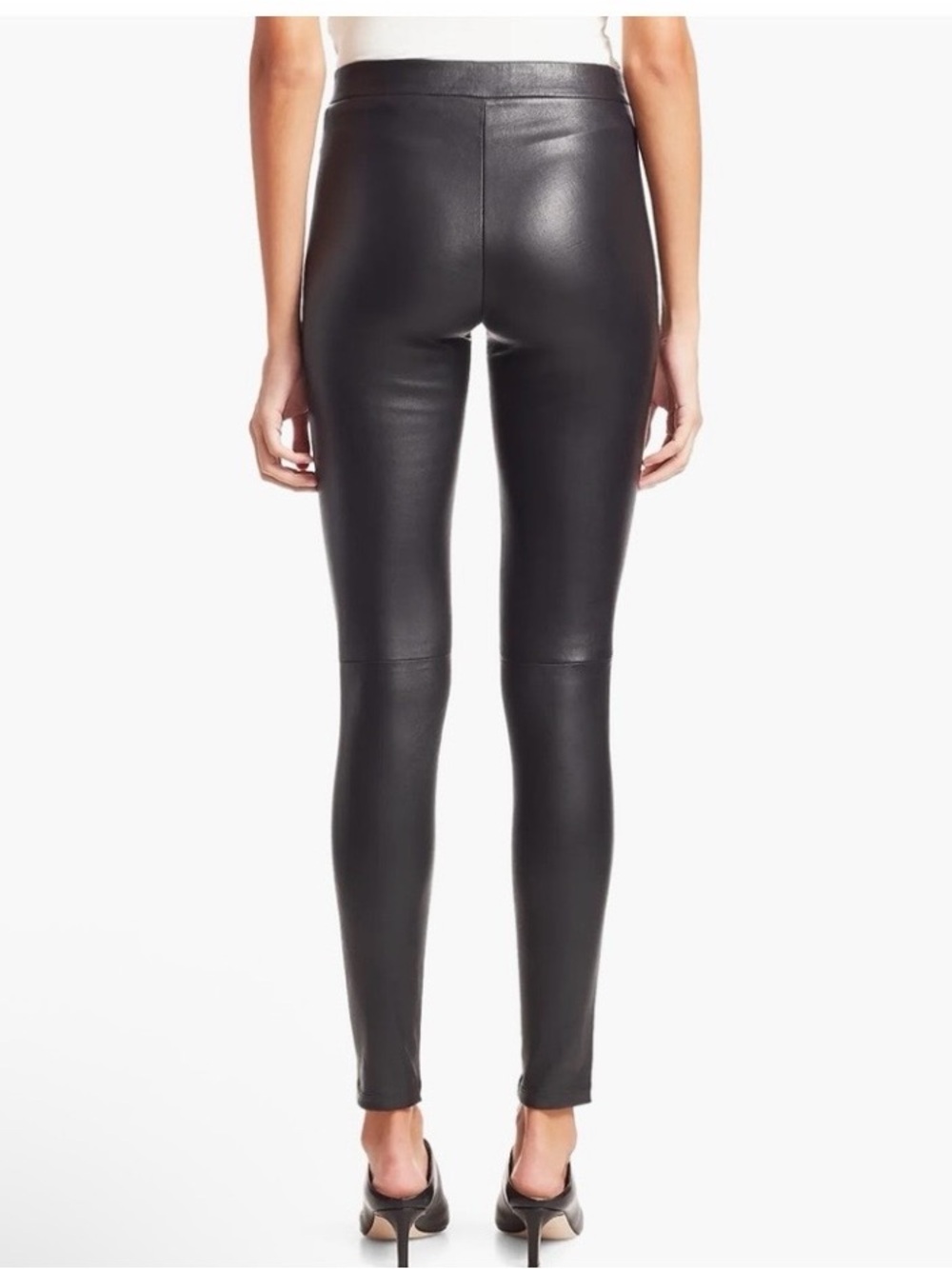 Theory Black Lamb Leather Leggings size 0 - Picture 5 of 14